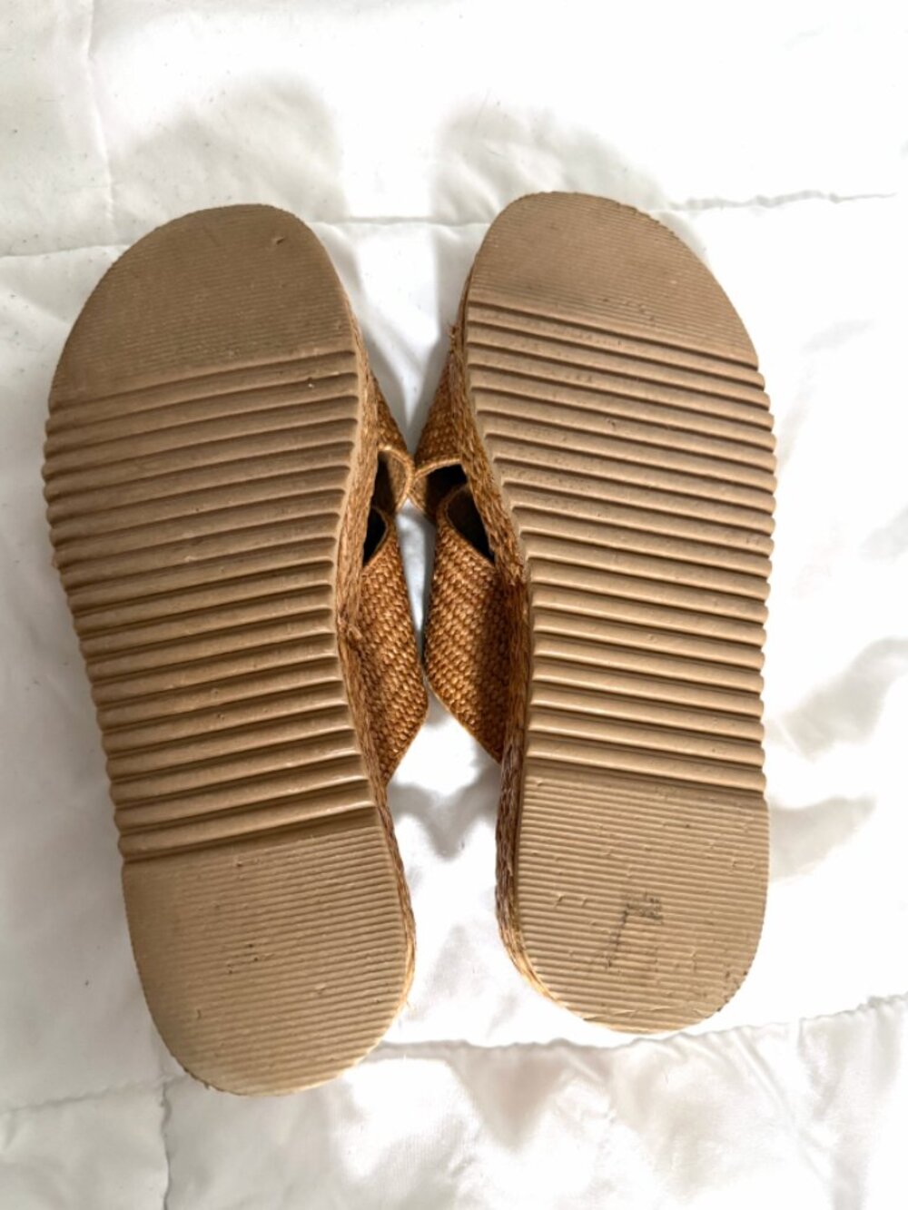 Beach by Matisse Women’s Tan Woven Platform Slide Sandals - Picture 2 of 4